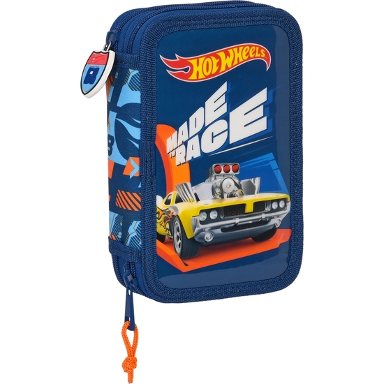 PLUMIER DOBLE PQÑO 28 PCS HOT WHEELS "SPEED CLUB" image 0