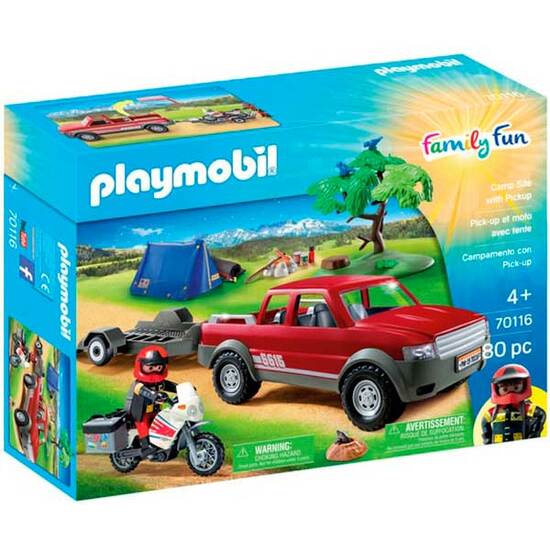 CAMPAMENTO CON PICK-UP PLAYMOBIL image 0