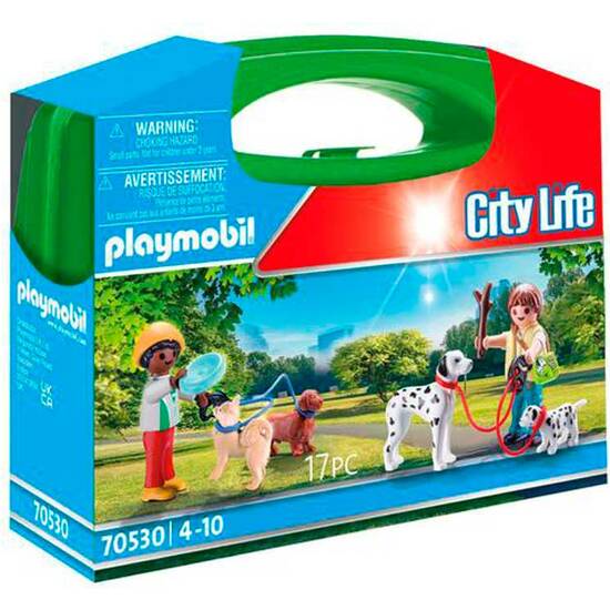 MALETIN PASEO CON PERROS PLAYMOBIL image 0