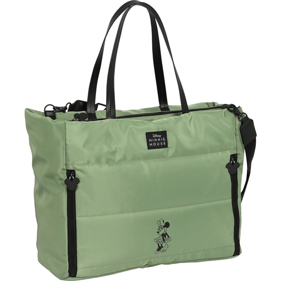 BOLSO CON BOLSILLO PARA PORTATIL 14,1 MINNIE MOUSE "MINT SHADOW" image 0