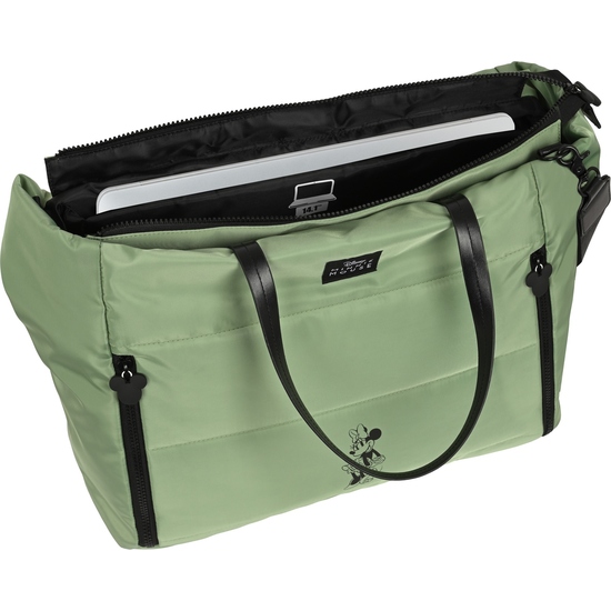 BOLSO CON BOLSILLO PARA PORTATIL 14,1 MINNIE MOUSE "MINT SHADOW" image 4