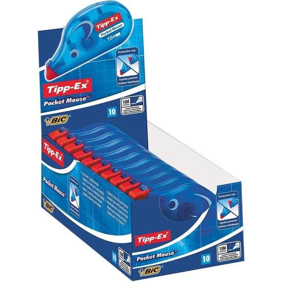 CAJA 10 CINTAS CORRECTORAS TIPP-EX POCKET MOUSE 4,2 MM X 10 M.  image 0