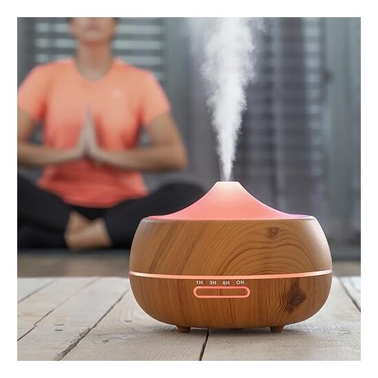 HUMIDIFICADOR DIFUSOR DE AROMAS LED WOODEN-EFFECT INNOVAGOODS image 1