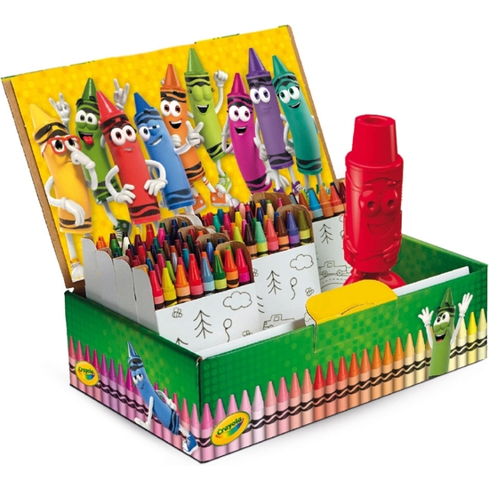 CRAYOLA SET 120 CERAS CON SACAPUNTAS image 0