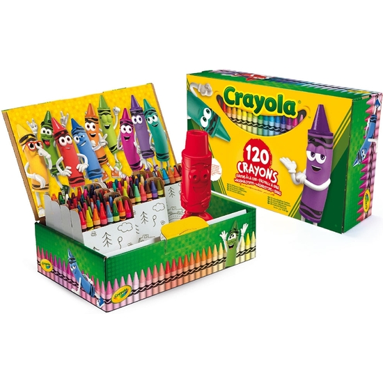 CRAYOLA SET 120 CERAS CON SACAPUNTAS image 1