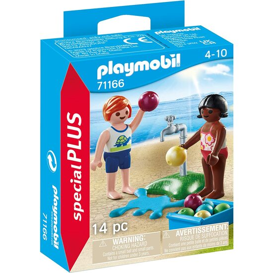 NIÑOS CON GLOBOS DE AGUA PLAYMOBIL image 0