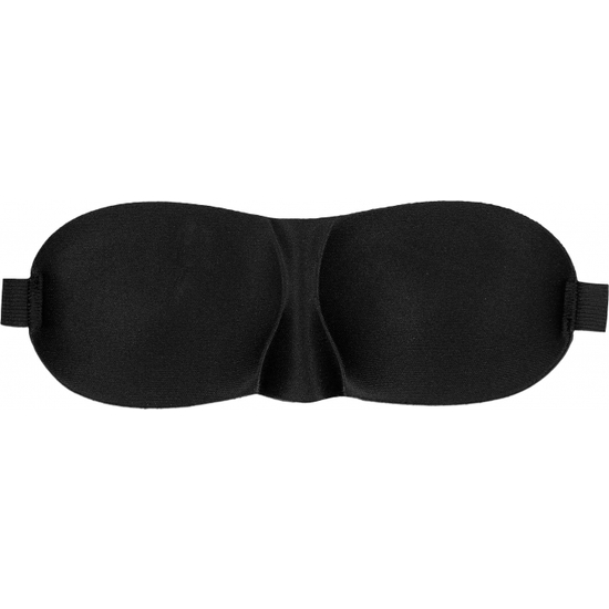 OUCH! - SATIN CURVY EYE MASK - WITH ELASTIC STRAPS - BLACK image 3