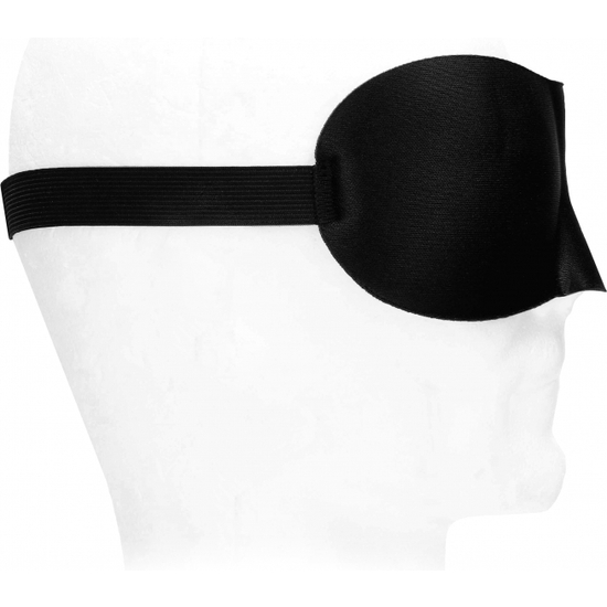 OUCH! - SATIN CURVY EYE MASK - WITH ELASTIC STRAPS - BLACK image 4