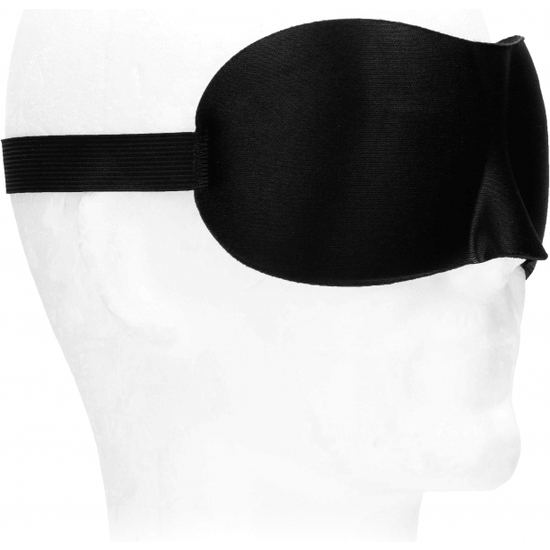 OUCH! - SATIN CURVY EYE MASK - WITH ELASTIC STRAPS - BLACK image 5