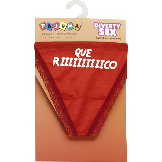 TANGA ROJO CHICA QUE RIIIIIICO image 0