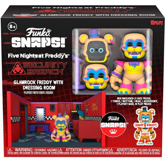 FIGURA SNAPS! FIVE NIGHT AT FREDDYS GLAMROCK FREDDY WITH DRESSING ROOM image 0
