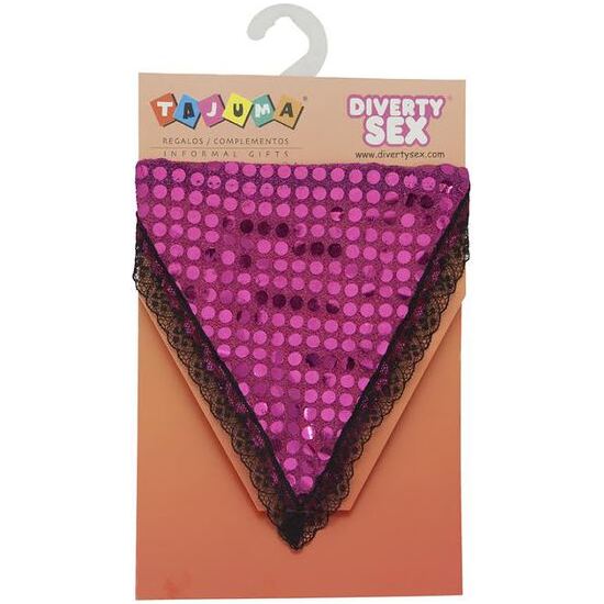 TANGA LENTEJUELAS FUSCIA CHICA image 0