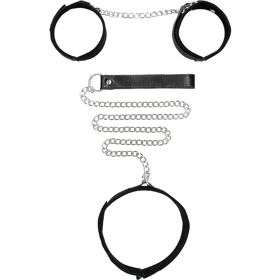 VELCRO COLLAR WITH LEASH AND HAND CUFFS - WITH ADJUSTABLE STRAPS image 5