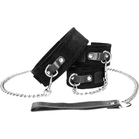 VELCRO COLLAR WITH LEASH AND HAND CUFFS - WITH ADJUSTABLE STRAPS image 8