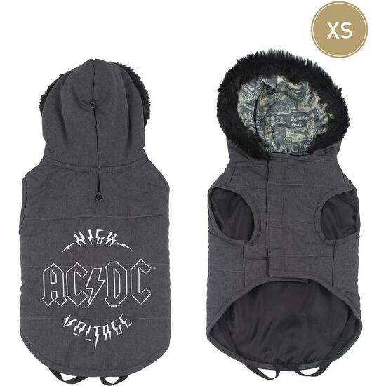 ABRIGO ACOLCHADO PARA PERRO XS ACDC GRAY image 0