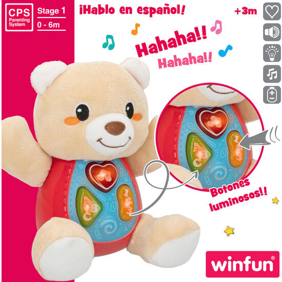 PELUCHE OSITO LUZ Y SONIDO ESPAÑOL image 1