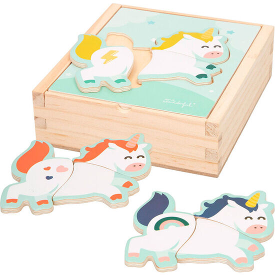 PUZZLE UNICORNIO MR WONDERFULL MADERA 18PZS image 0