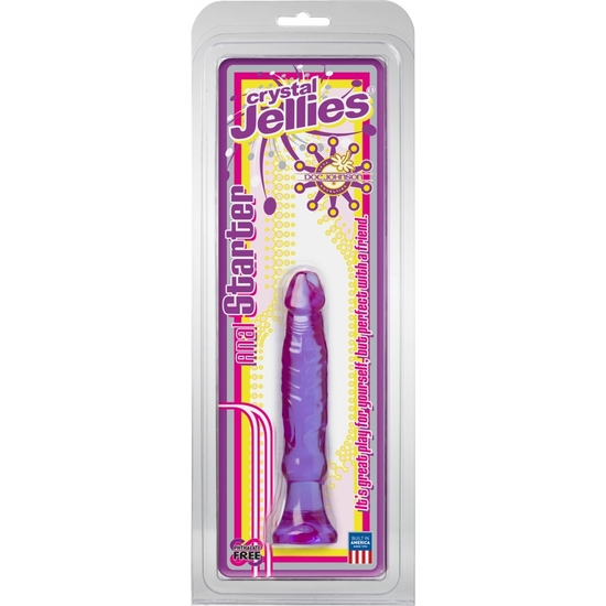 ANAL STARTER 6 INCH DONG PURPLE JELLY image 1
