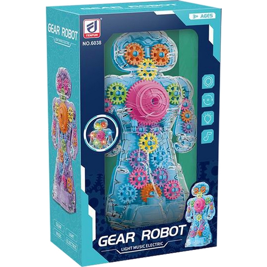 ROBOT CON LUZ, SONIDO Y MOVIMIENTO 21 CM image 0