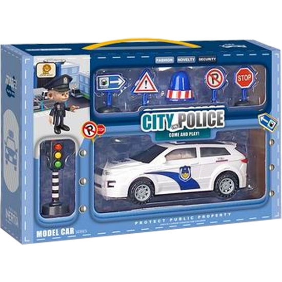 COCHE POLICÍA CON ACCESORIOS 2 COLORES. CAJA 39X27 image 0