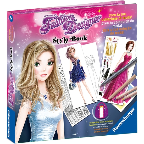 JUEGO CREATIVOFASHION DESIGNER STYLE BOOK, TRAJES DE NOCHE + 6 AÑOS image 0