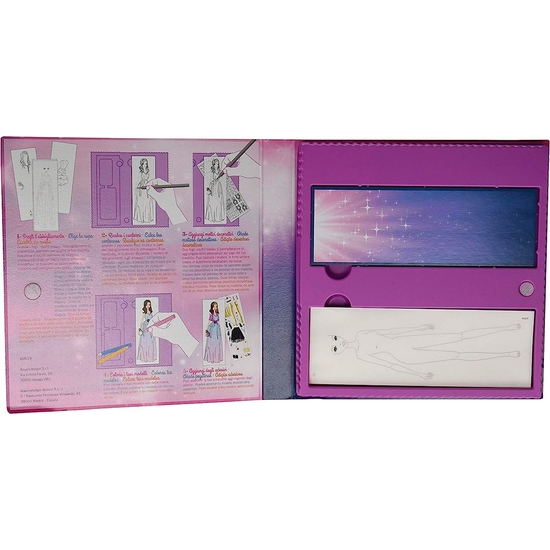 JUEGO CREATIVOFASHION DESIGNER STYLE BOOK, TRAJES DE NOCHE + 6 AÑOS image 1