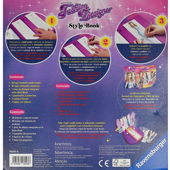 JUEGO CREATIVOFASHION DESIGNER STYLE BOOK, TRAJES DE NOCHE + 6 AÑOS image 2