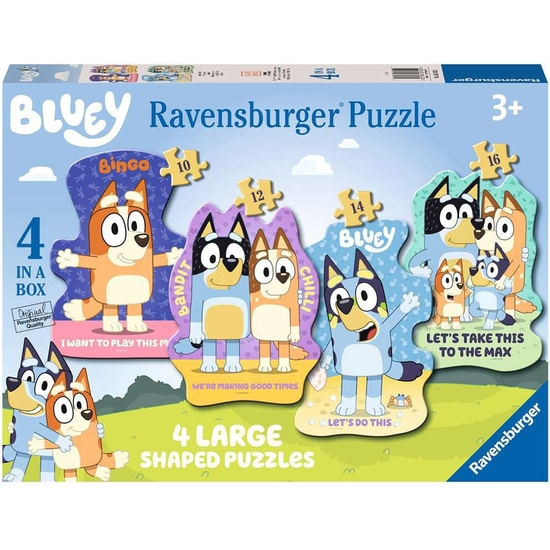 BLUEY PUZZLE 4 EN 1 - 10 -12 -14 -16 PIEZAS image 0