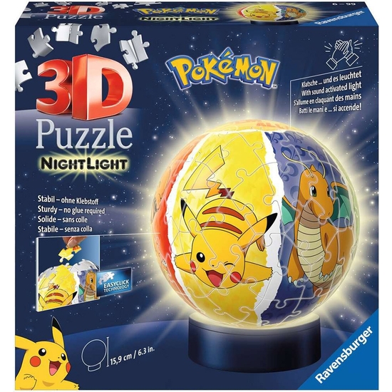 POKÉMON PUZZLE 3D CON LUZ 72 PIEZAS image 0