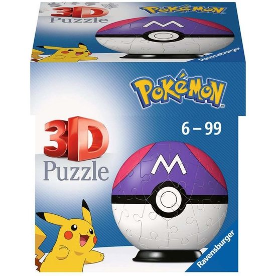 POKÉMON PUZZLE 3D MASTERBALL MORADA 54 PIEZAS image 0