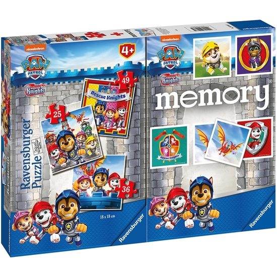 PATRULLA CANINA PACK MEMORY Y PUZZLE TRIPLE image 0