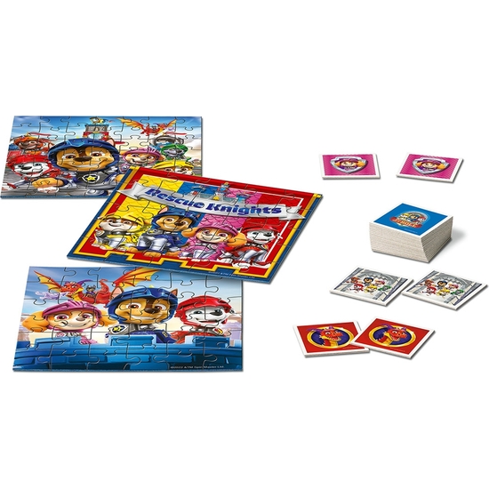 PATRULLA CANINA PACK MEMORY Y PUZZLE TRIPLE image 1