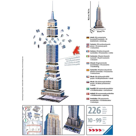 PUZZLE 3D EDIFICIOS EMPIRE STATE BUILDING 54 PIEZAS image 2