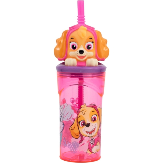 PAW PATROL GIRL VASO PAJITA FIGURA 3D 360 ML image 0