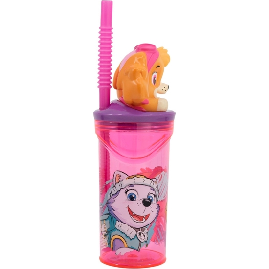 PAW PATROL GIRL VASO PAJITA FIGURA 3D 360 ML image 1