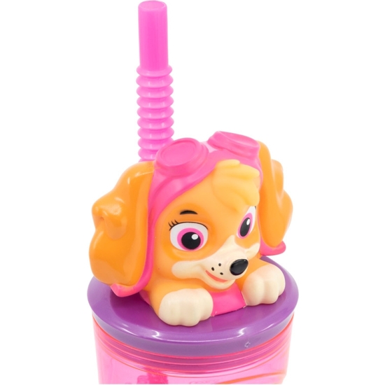 PAW PATROL GIRL VASO PAJITA FIGURA 3D 360 ML image 2