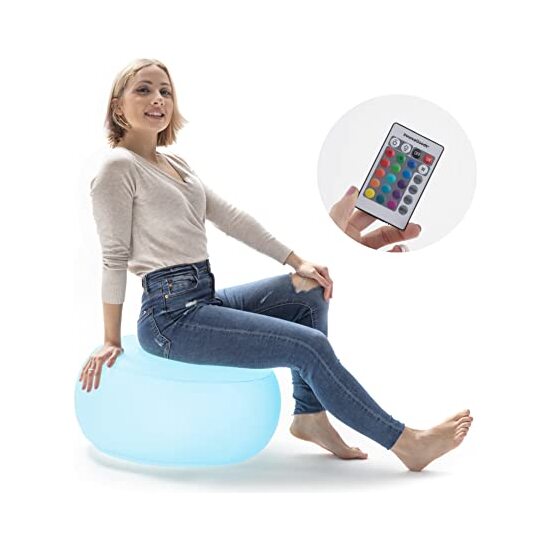 ASIENTO HINCHABLE CON LED MULTICOLOR Y MANDO A DISTANCIA PULIGHT INNOVAGOODS image 2