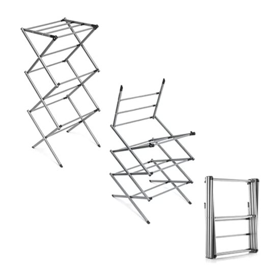 TENDEDERO METÁLICO PLEGABLE Y EXTENSIBLE CON 3 ALTURAS CLOXY INNOVAGOODS (11 BARRAS) image 0