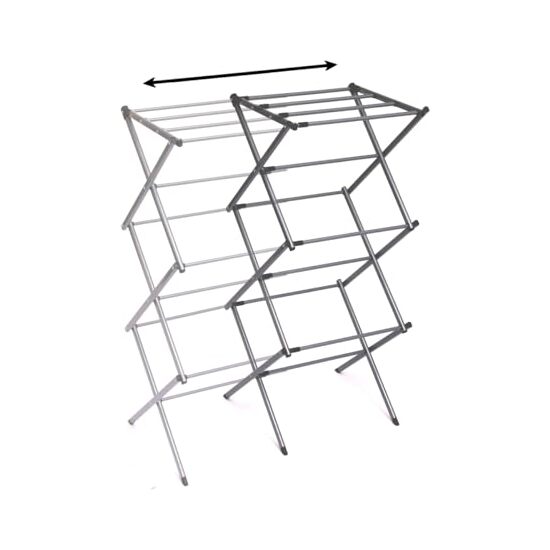 TENDEDERO METÁLICO PLEGABLE Y EXTENSIBLE CON 3 ALTURAS CLOXY INNOVAGOODS (11 BARRAS) image 3