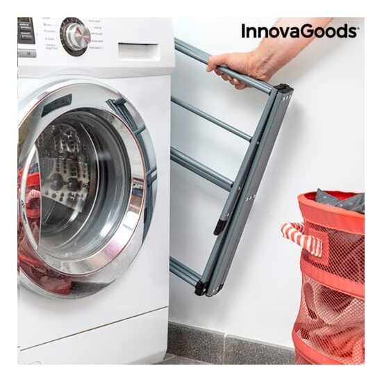 TENDEDERO METÁLICO PLEGABLE Y EXTENSIBLE CON 3 ALTURAS CLOXY INNOVAGOODS (11 BARRAS) image 6