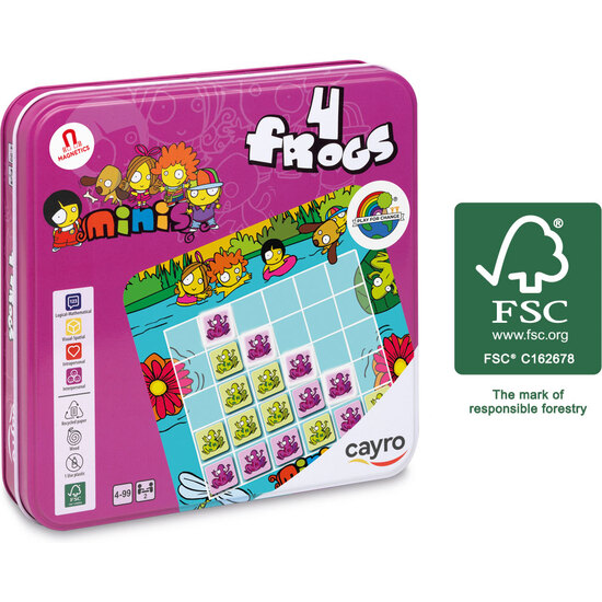 JUEGO 4 FROGS MINIS CAJA METAL image 0