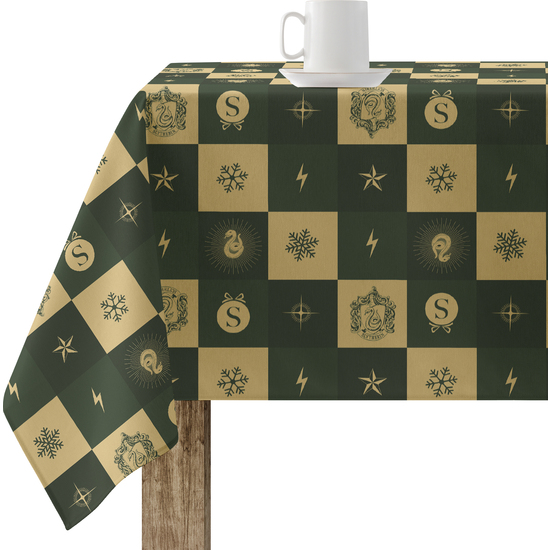 MANTEL RESINADO ANTIMANCHAS MODELO SLYTHERIN CHRISTMAS image 0