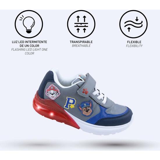 DEPORTIVA SUELA TPR CON LUCES PAW PATROL LIGHT GRAY image 3