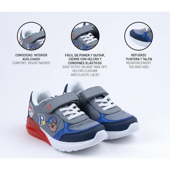 DEPORTIVA SUELA TPR CON LUCES PAW PATROL LIGHT GRAY image 4