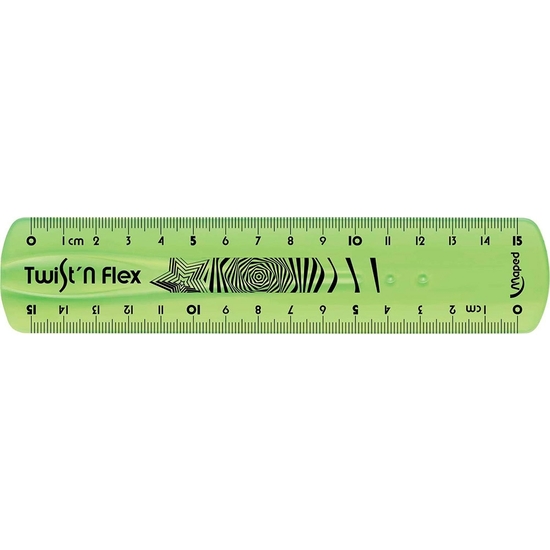 REGLA FLEXIBLE MAPED 15 CM. 3 COLORES image 1