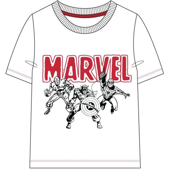 CAMISETA CORTA SINGLE JERSEY MARVEL WHITE image 0