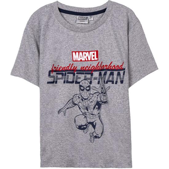 CAMISETA CORTA SINGLE JERSEY SPIDERMAN GRAY image 0