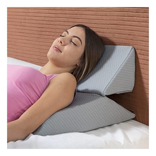 ALMOHADA TRIANGULAR MULTIPOSICIÓN DE DOBLE DE CUÑA THRELLOW INNOVAGOODS image 3