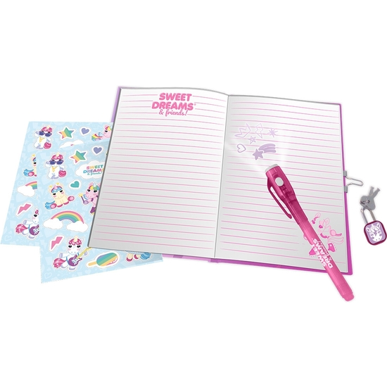 DIARIO CON BOLÍGRAFO DE TINTA MÁGICA UNICORNIOS SWEET DREAMS image 1