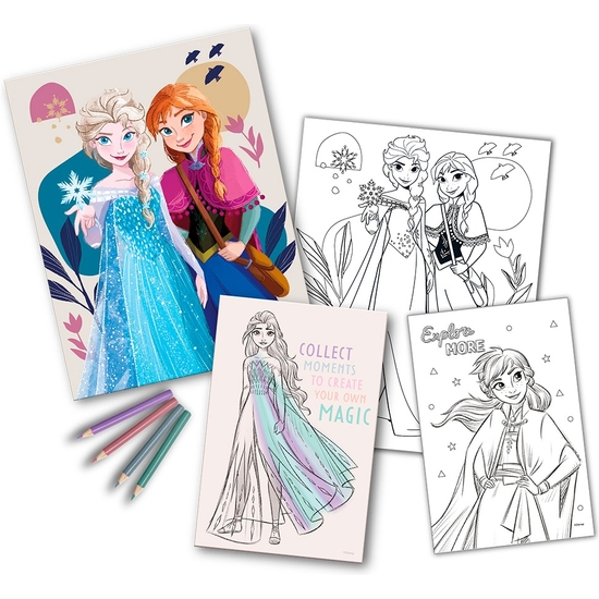 FROZEN SET PARA COLOREAR CUADERNOS Y LÁPICES 33X21X1 image 1
